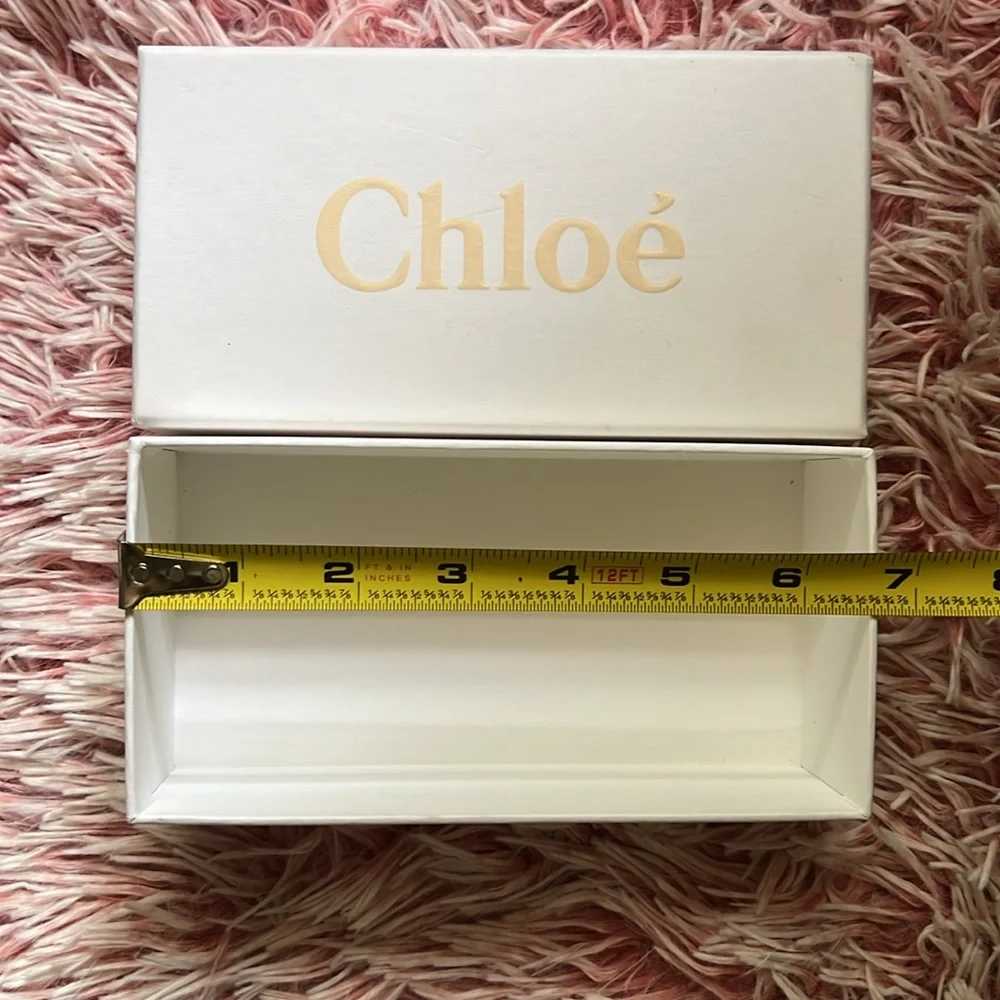 Chloé Empty Box Eyewear Sunglasses Clamshell Suede Leather Case Cloth
